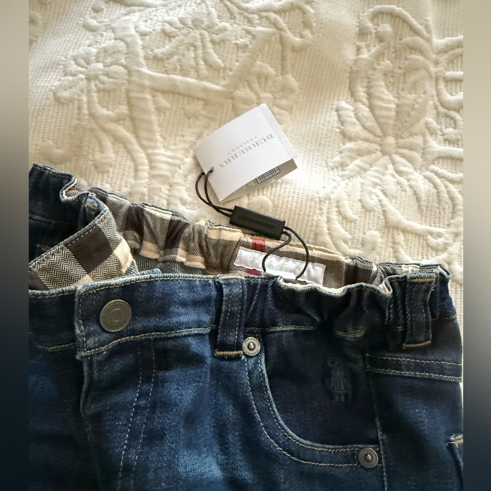 Burberry Baby/Kids Jeans with Classic novacheck plaid details USA Size 3Y NWT - Picture 5 of 11